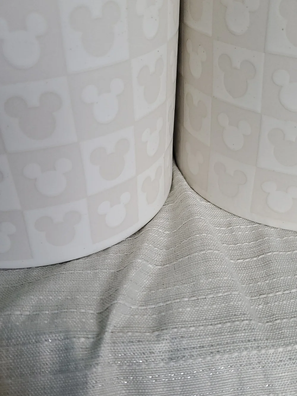 Mickey Mouse Checkered Ivory Canister Set